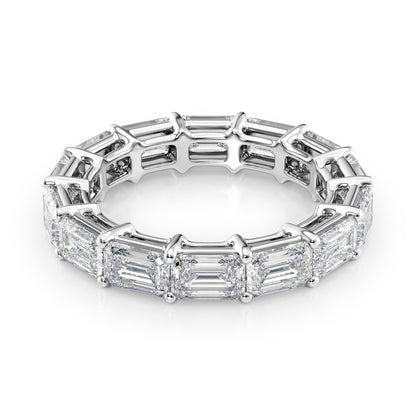 5ct Genara Emerald Cut Moissanite Ring - Silver