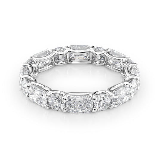 3.7ct Anise Round Cut Moissanite Ring - Silver