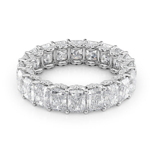 6.3ct Marika Round Cut Moissanite Ring - Silver