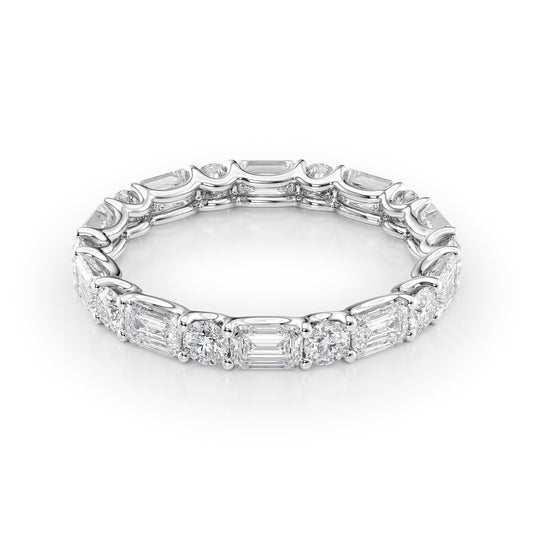 2.6ct Niara Round Cut Moissanite Ring - Silver
