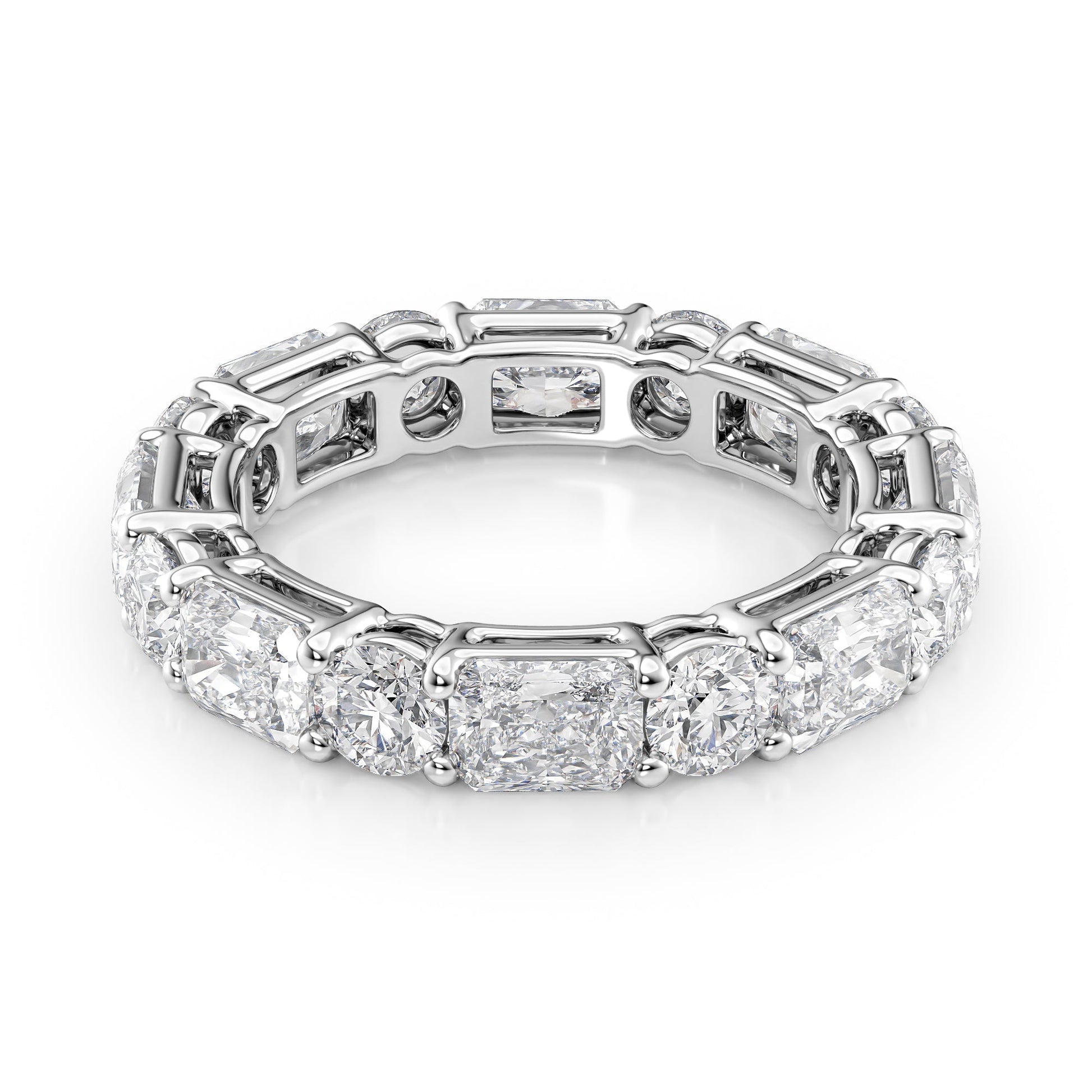 4.6ct Giona Round Cut Moissanite Ring - Silver