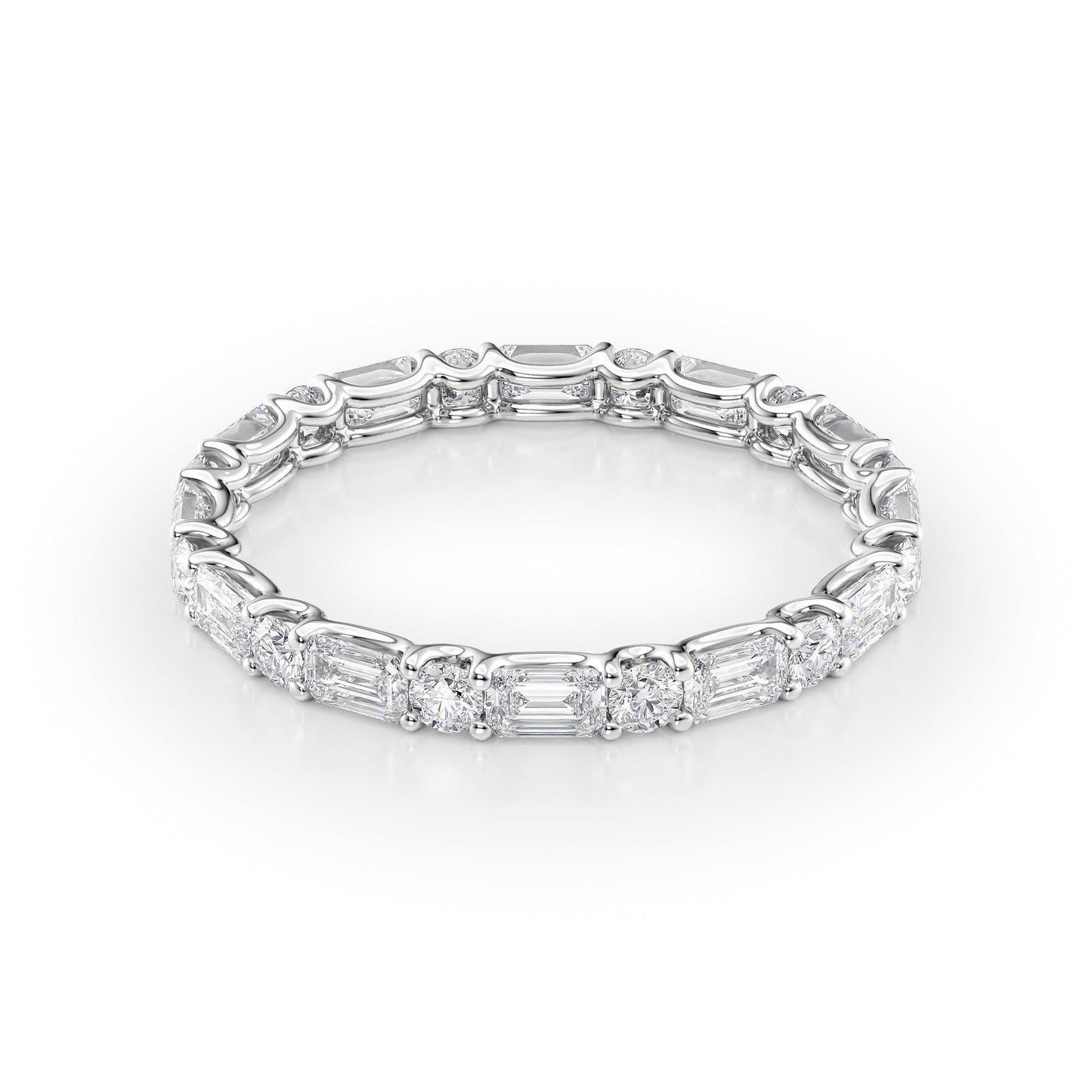 1.5ct Elasa Round Cut Moissanite Ring - Silver