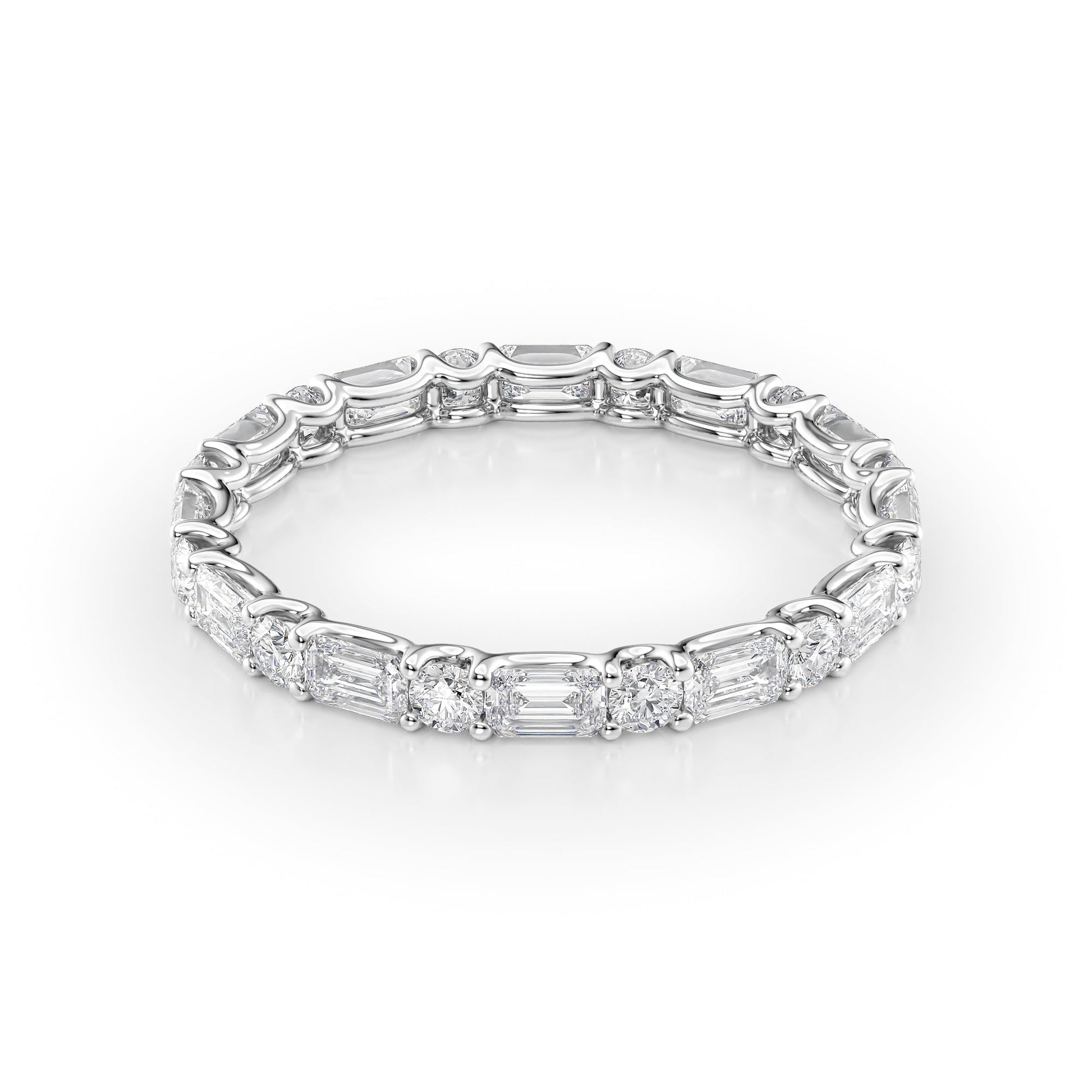 1.5ct Elasa Round Cut Moissanite Ring - Silver