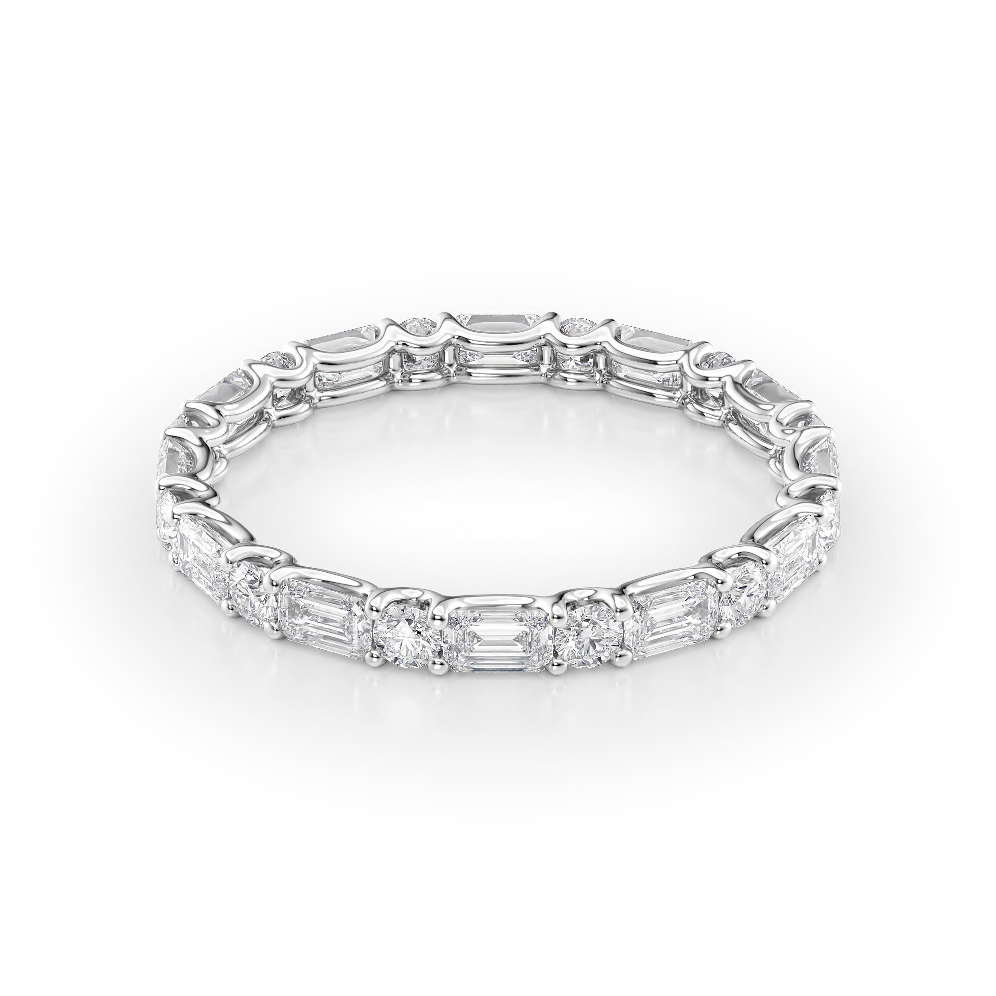 1.5ct Elasa Round Cut Moissanite Ring - Silver