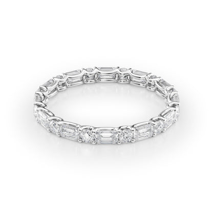 1.5ct Elasa Round Cut Moissanite Ring - Silver