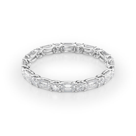 1.5ct Elasa Round Cut Moissanite Ring - Silver