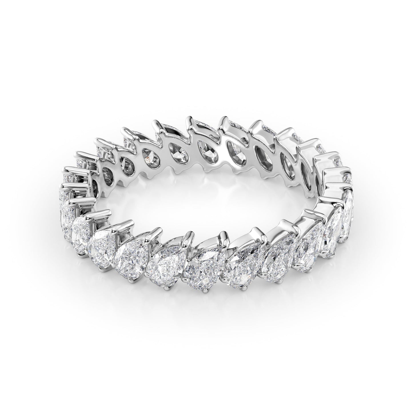 2.5ct Darima Pear Cut Moissanite Ring - Silver