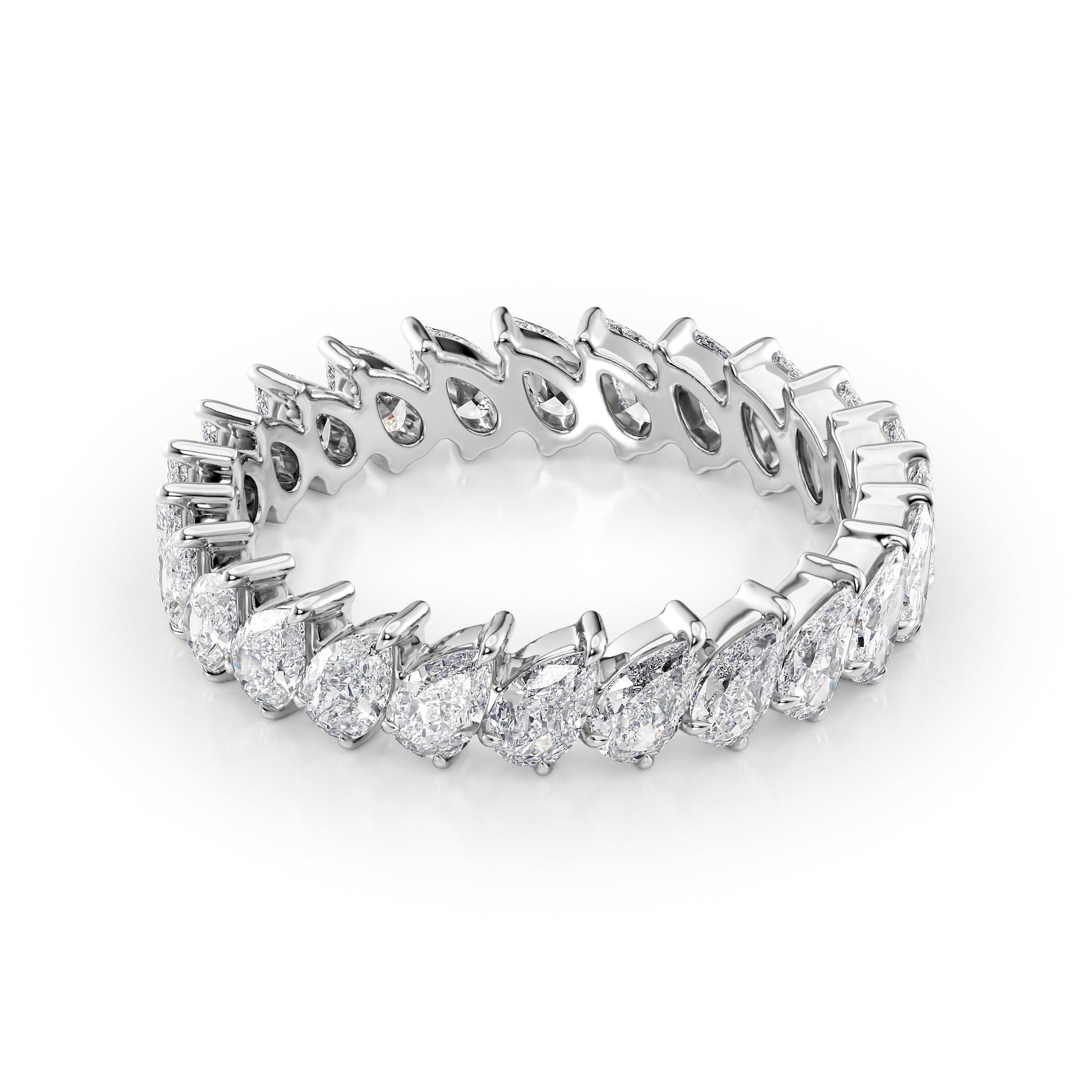 2.5ct Darima Pear Cut Moissanite Ring - Silver