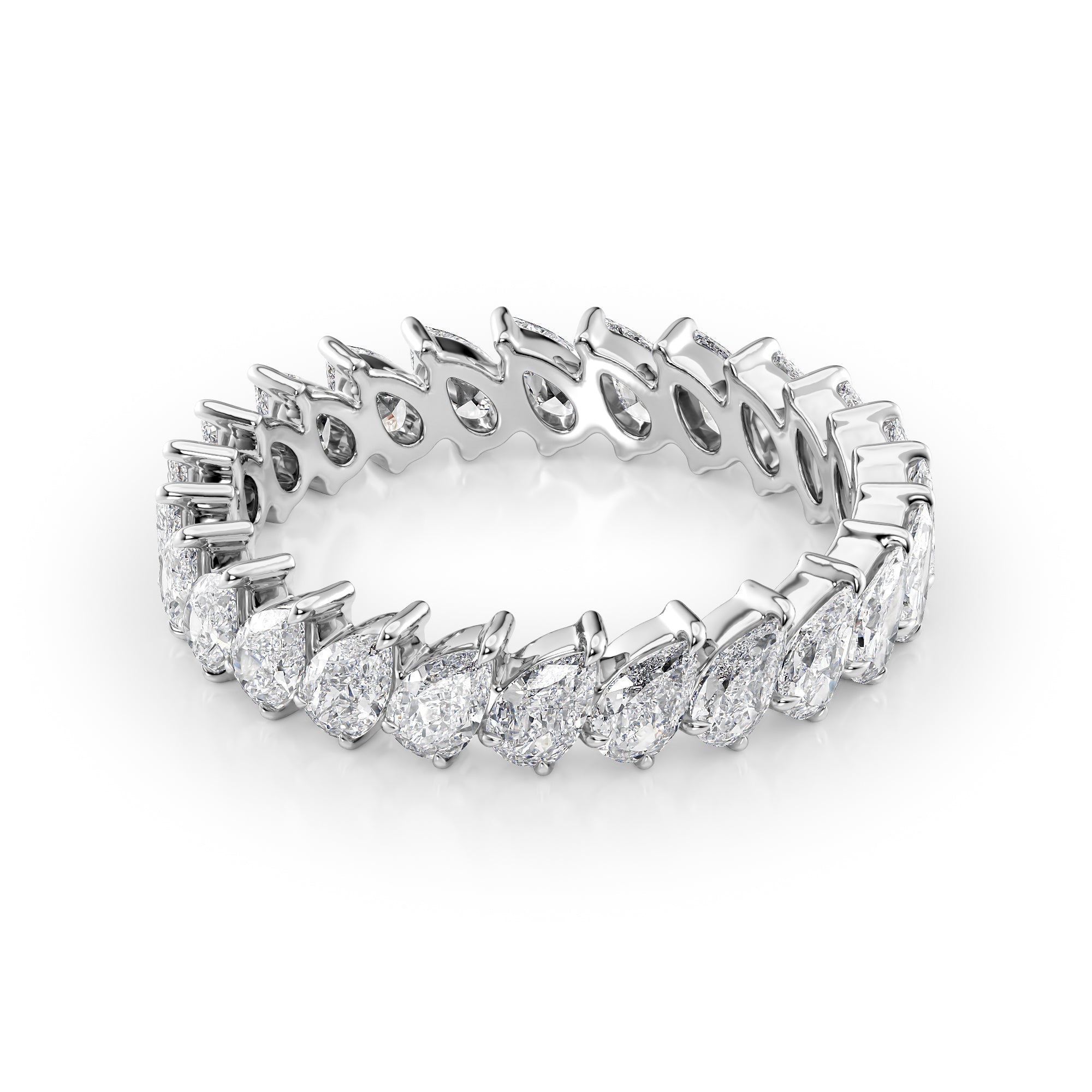 2.5ct Darima Pear Cut Moissanite Ring - Silver