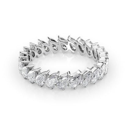 2.5ct Darima Pear Cut Moissanite Ring - Silver