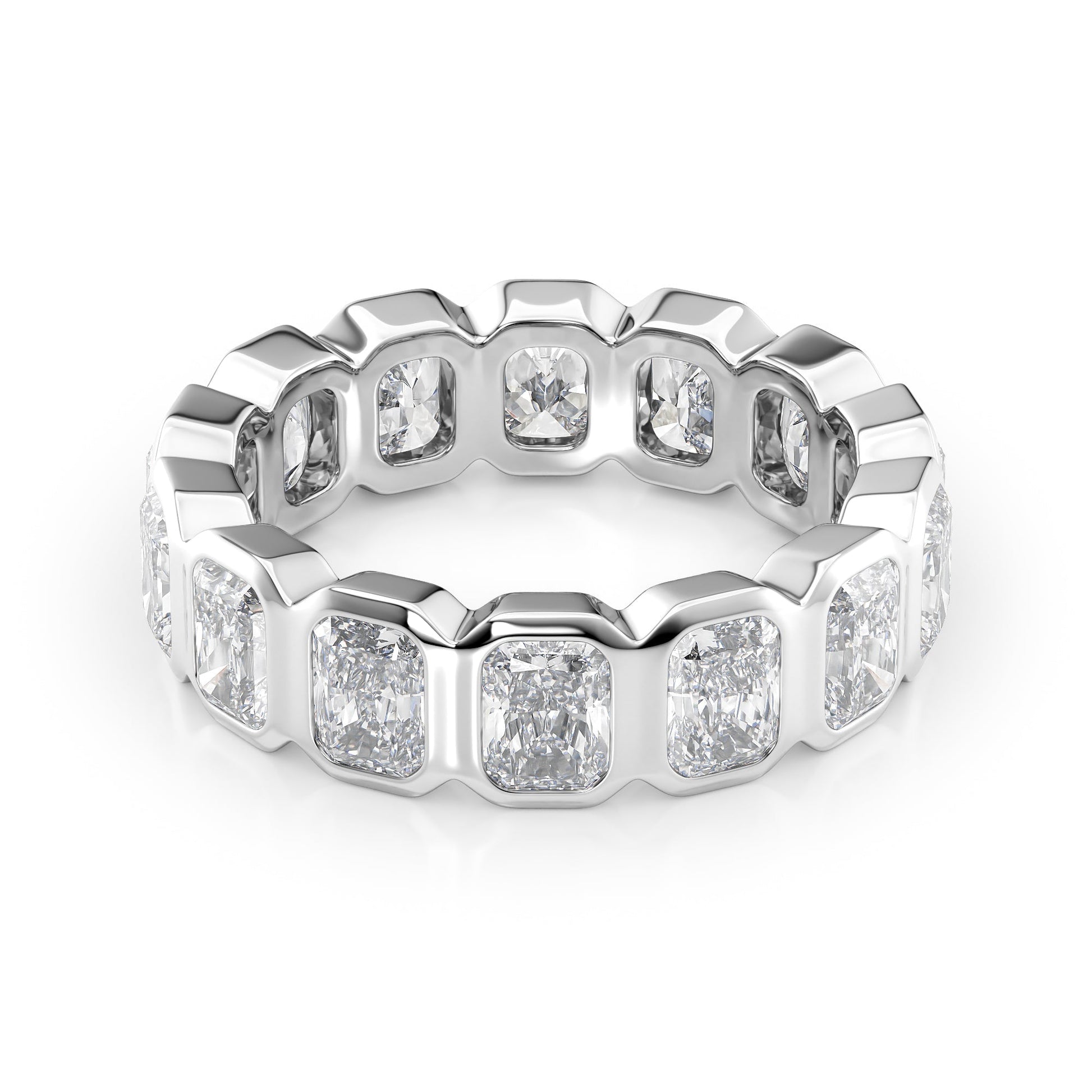 4ct Chastity Round Cut Moissanite Ring - Silver