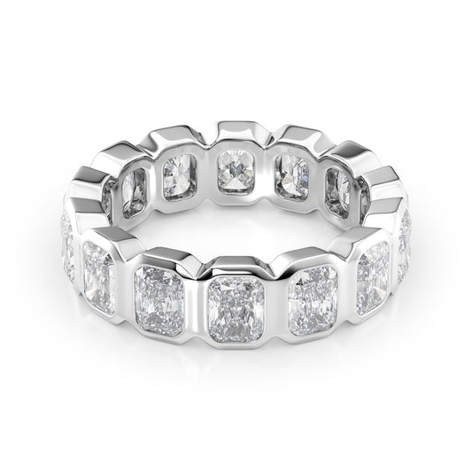 4ct Chastity Round Cut Moissanite Ring - Silver
