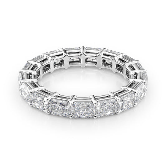 2ct Euphemia Radiant Cut Moissanite Ring - Silver