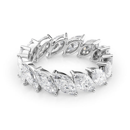 5ct Daylina Marquise Cut Moissanite Ring - Silver