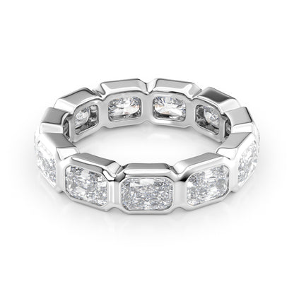 4.5ct Patricia Radiant Cut Moissanite Ring - Silver