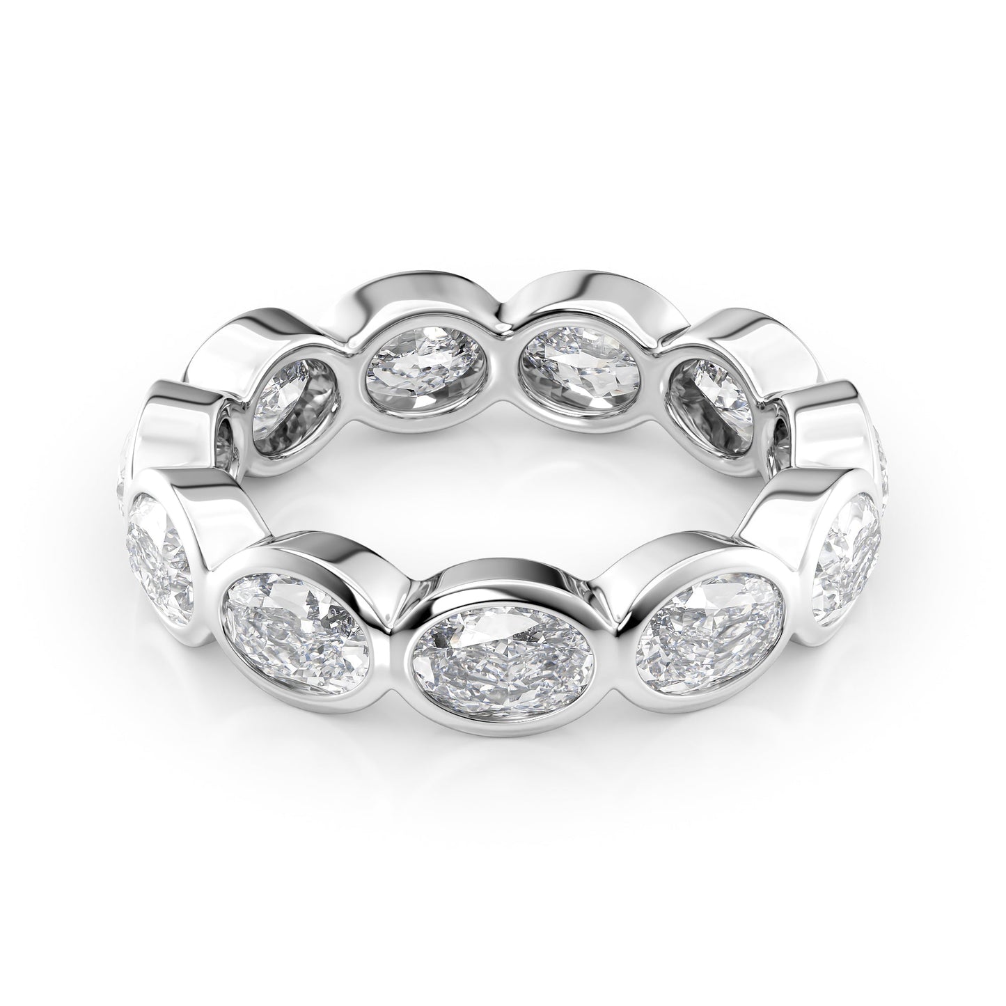 3.3ct Kendra Oval Cut Moissanite Ring - Silver