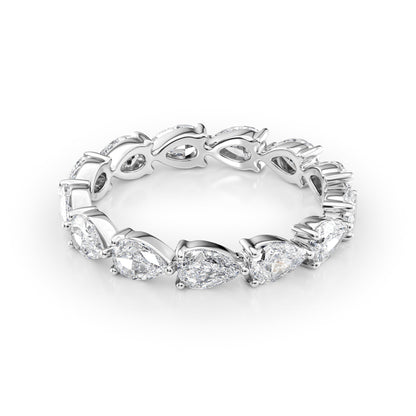 2ct Finna Pear Cut Moissanite Ring - Silver