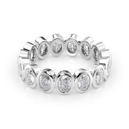4ct Peronella Oval Cut Moissanite Ring - Silver