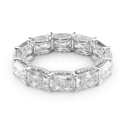 6.3ct Rirara Radiant Cut Moissanite Ring - Silver