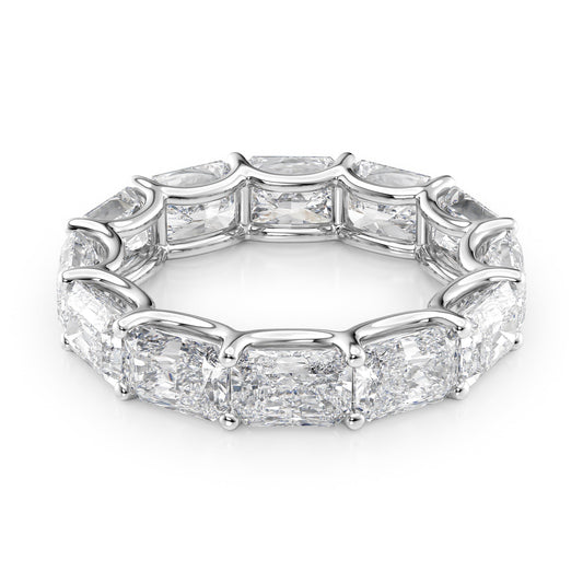 6ct Irisa Radiant Cut Moissanite Ring - Silver