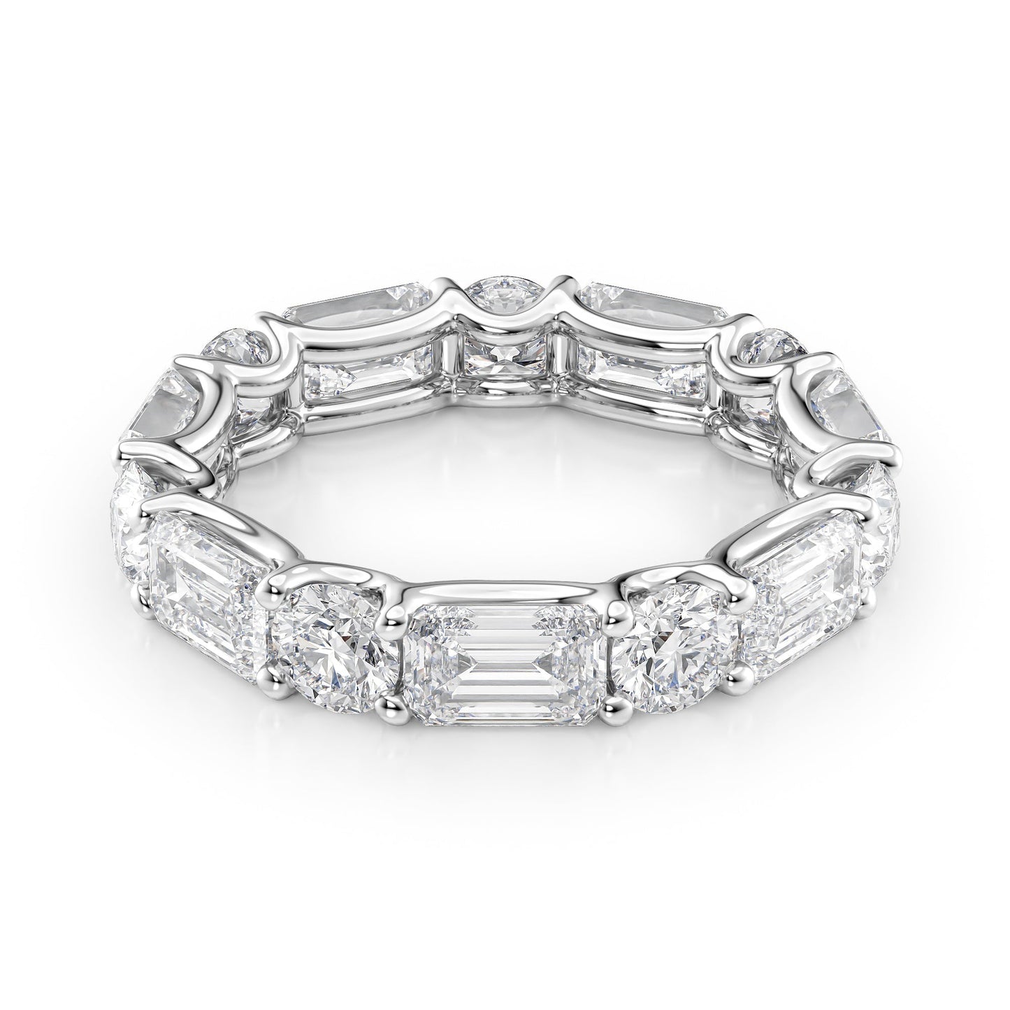 5ct Serena Round Cut Moissanite Ring - Silver