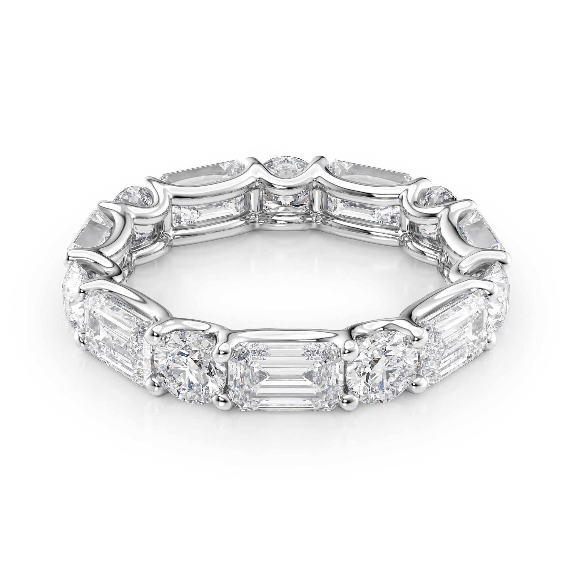 5ct Serena Round Cut Moissanite Ring - Silver