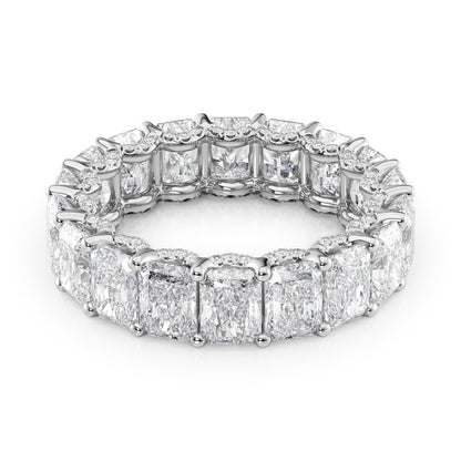 7.3ct Rashara Round Cut Moissanite Ring - Silver
