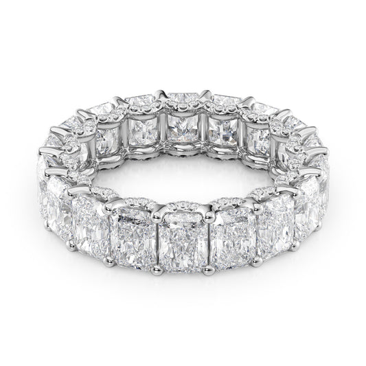 7.3ct Rashara Round Cut Moissanite Ring - Silver