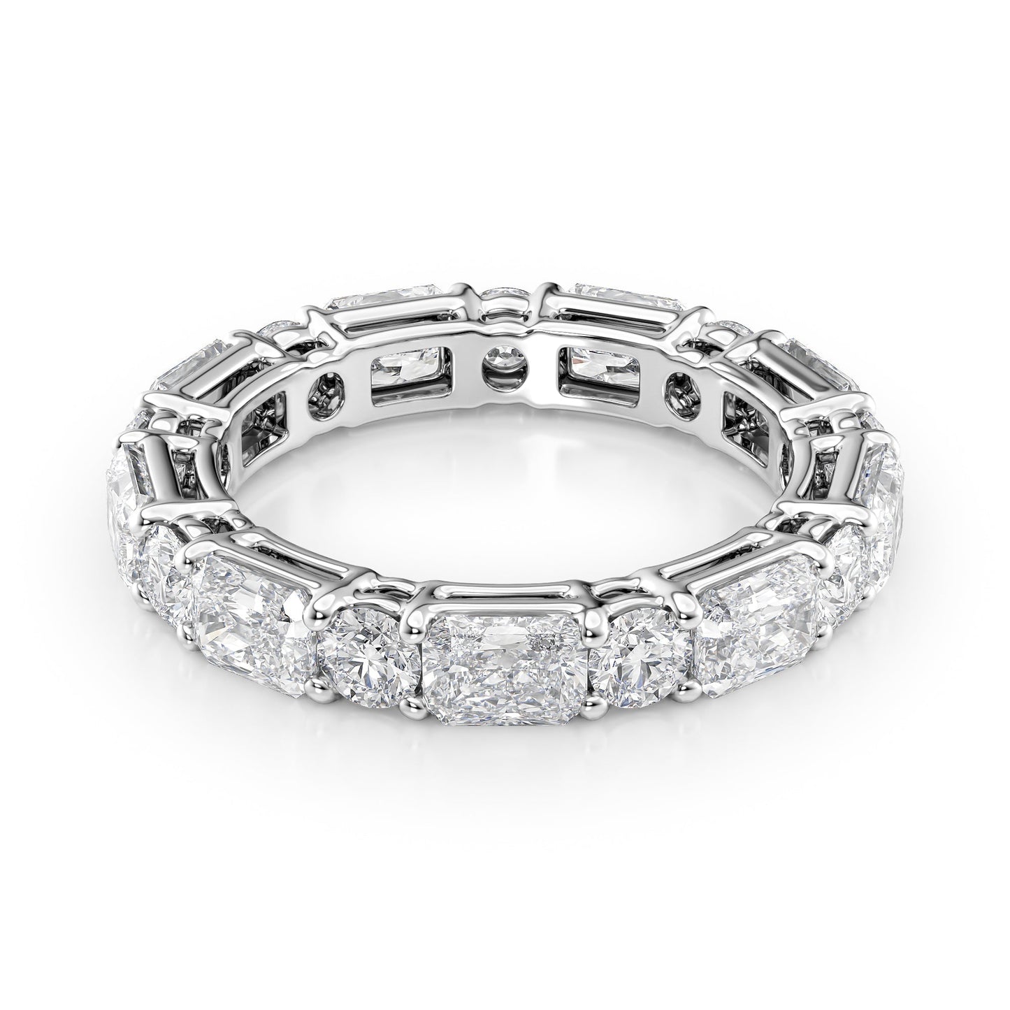 3.7ct Marissa Round Cut Moissanite Ring - Silver