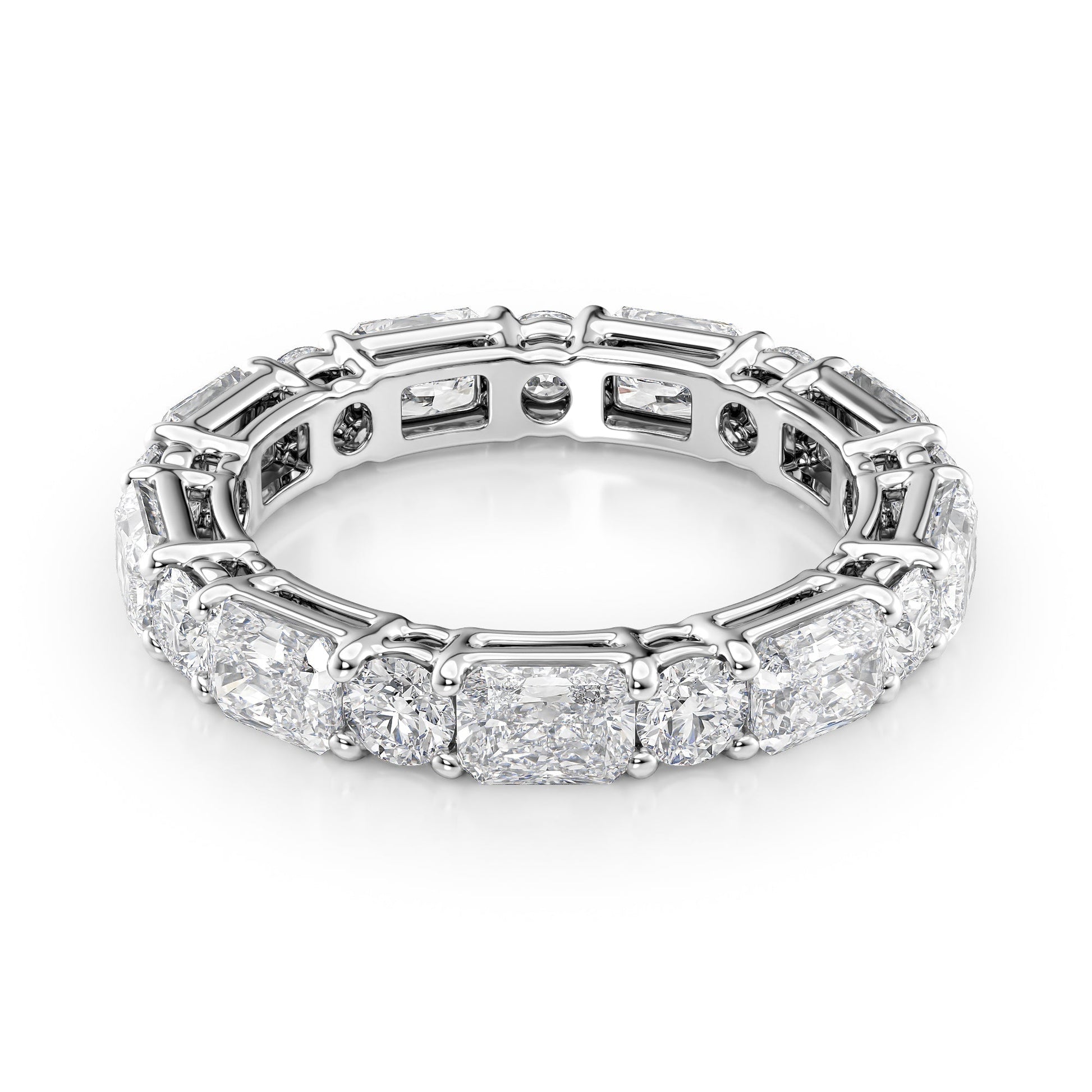 3.7ct Marissa Round Cut Moissanite Ring - Silver