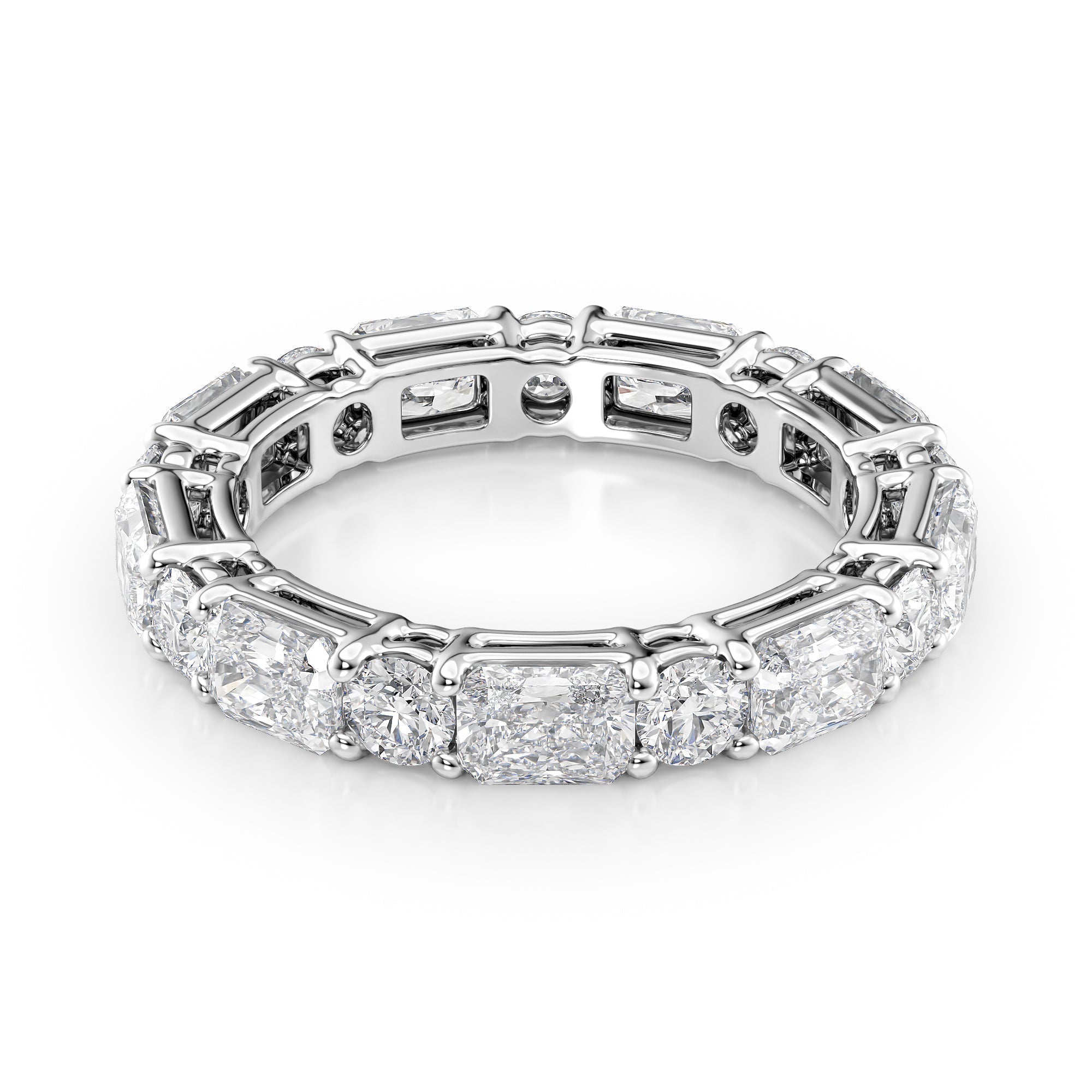 3.7ct Marissa Round Cut Moissanite Ring - Silver