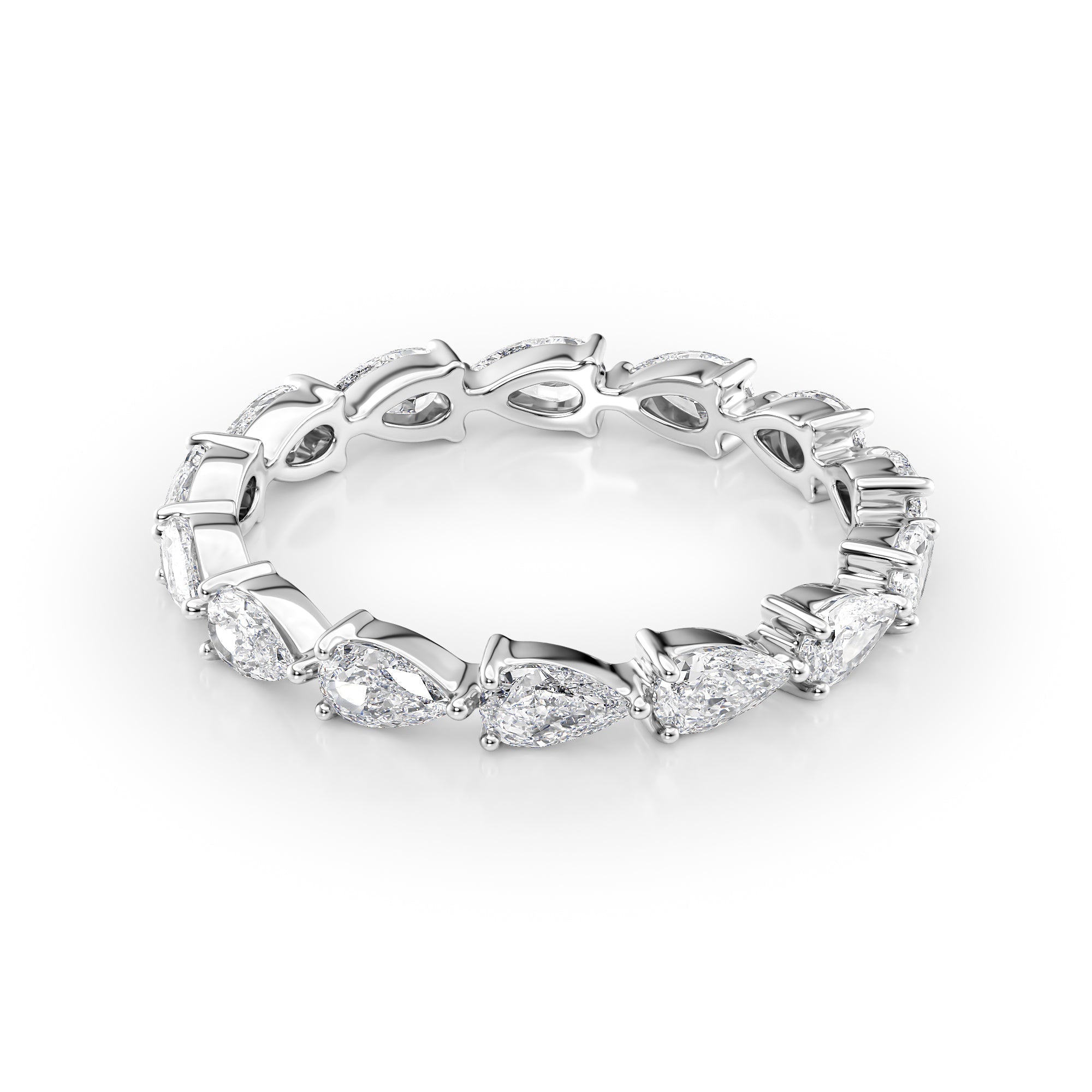 1.5ct Cliodna Pear Cut Moissanite Ring - Silver
