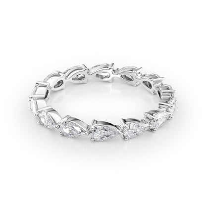 1.5ct Cliodna Pear Cut Moissanite Ring - Silver