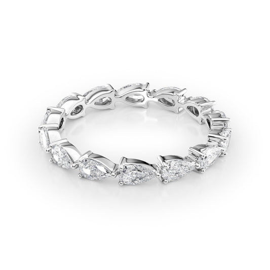 1.5ct Cliodna Pear Cut Moissanite Ring - Silver