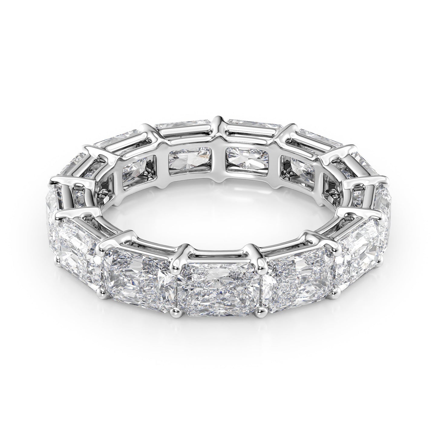 5ct Livinda Radiant Cut Moissanite Ring - Silver