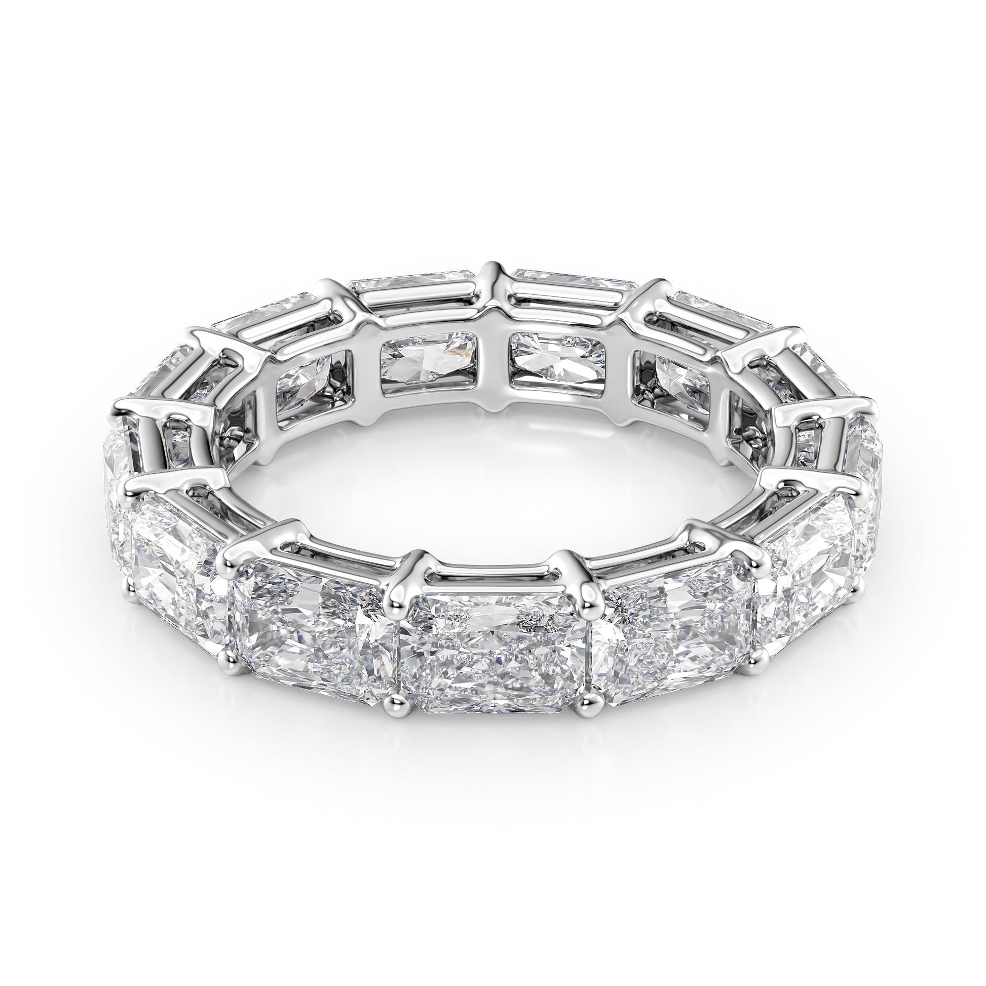 5ct Livinda Radiant Cut Moissanite Ring - Silver