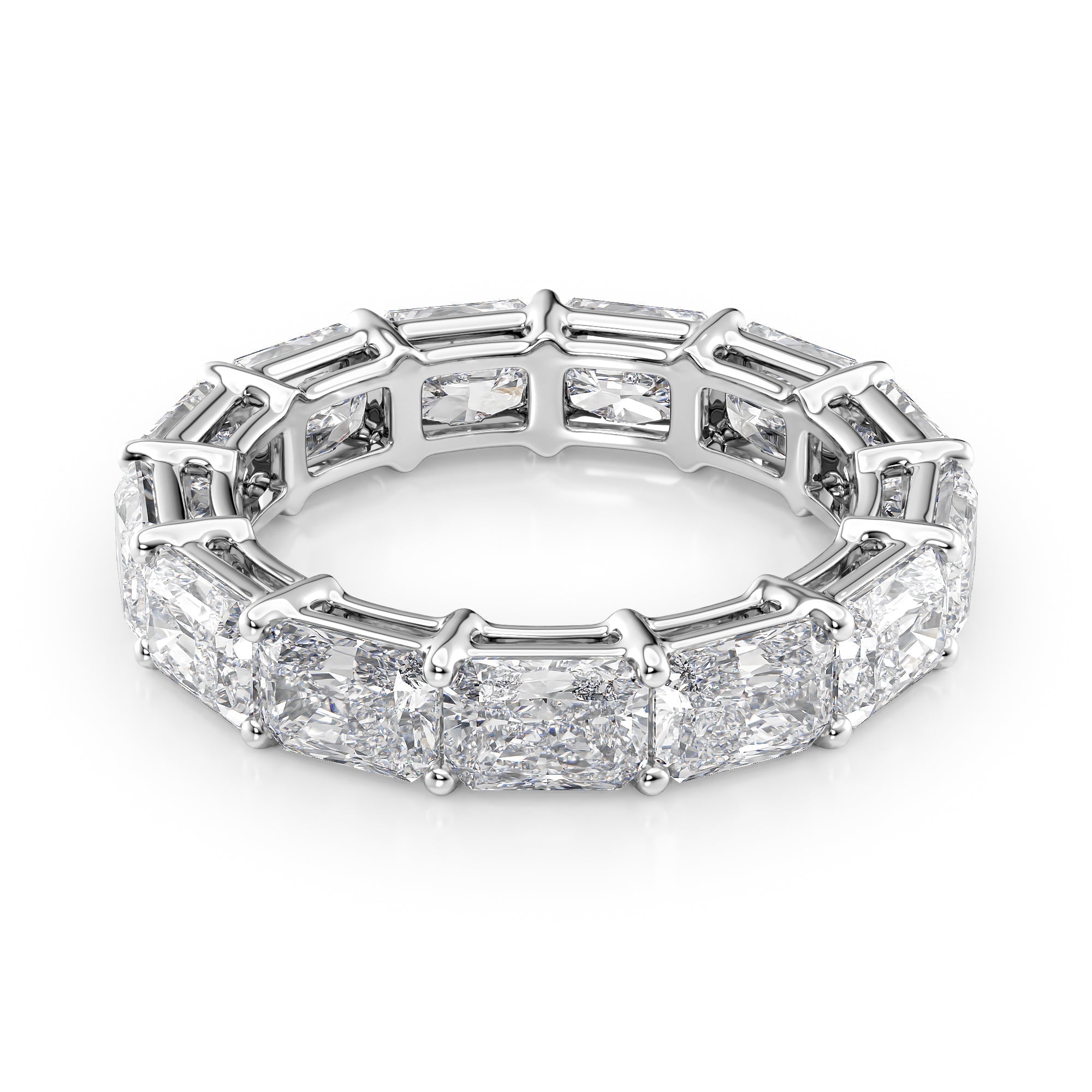 5ct Livinda Radiant Cut Moissanite Ring - Silver