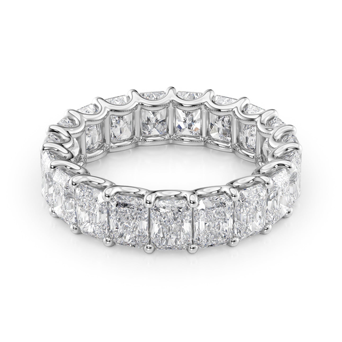 6ct Cleopatra Round Cut Moissanite Ring - Silver