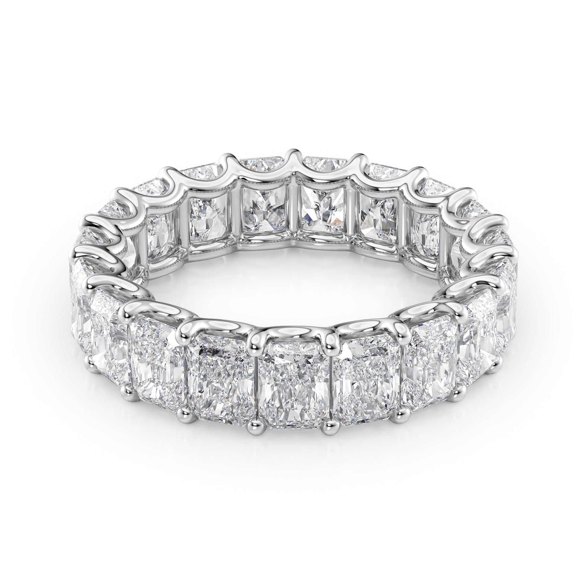 6ct Cleopatra Round Cut Moissanite Ring - Silver