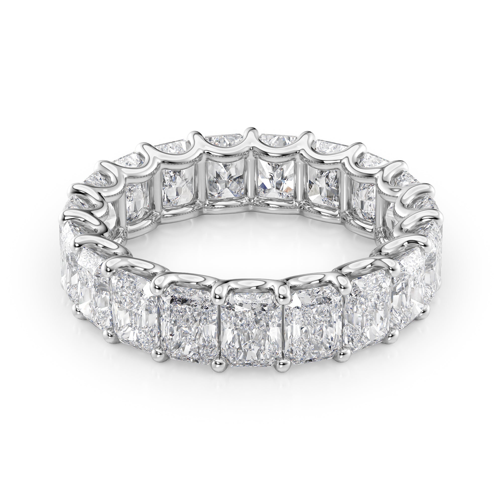 6ct Cleopatra Round Cut Moissanite Ring - Silver