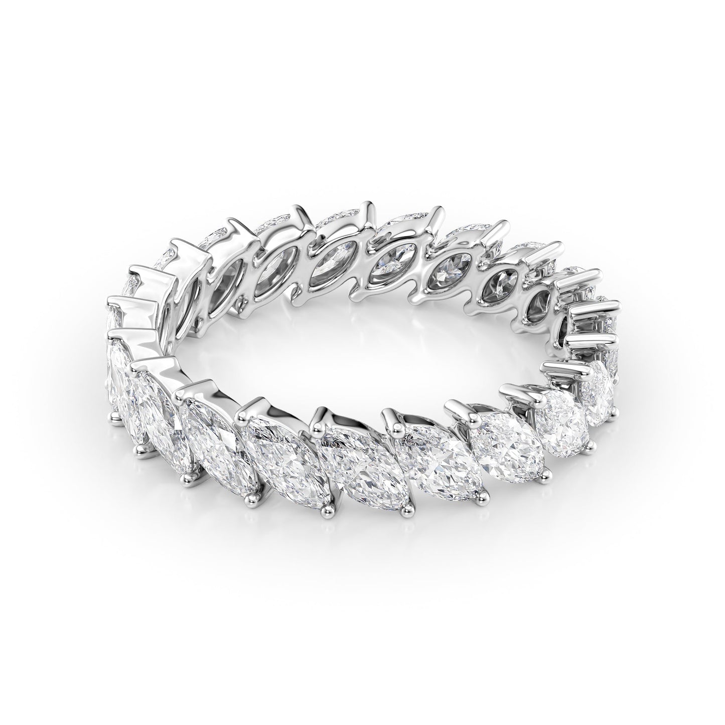 2ct Ysolde Marquise Cut Moissanite Ring - Silver