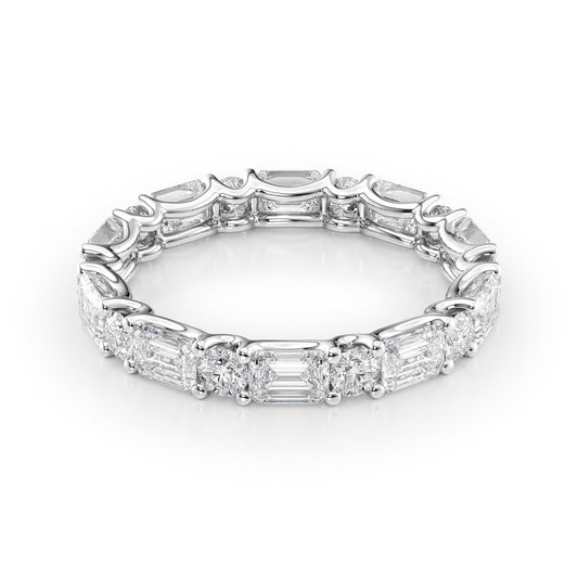 3.2ct Medea Round Cut Moissanite Ring - Silver