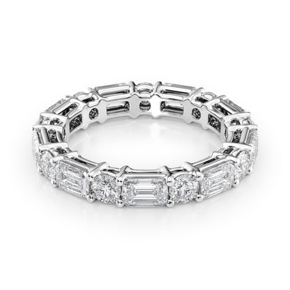 4ct Elina Round Cut Moissanite Ring - Silver