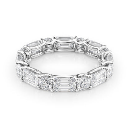 4.2ct Helia Round Cut Moissanite Ring - Silver