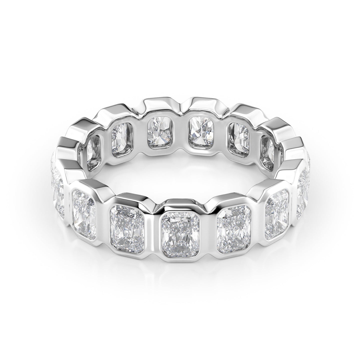 3ct Aglaia Round Cut Moissanite Ring - Silver