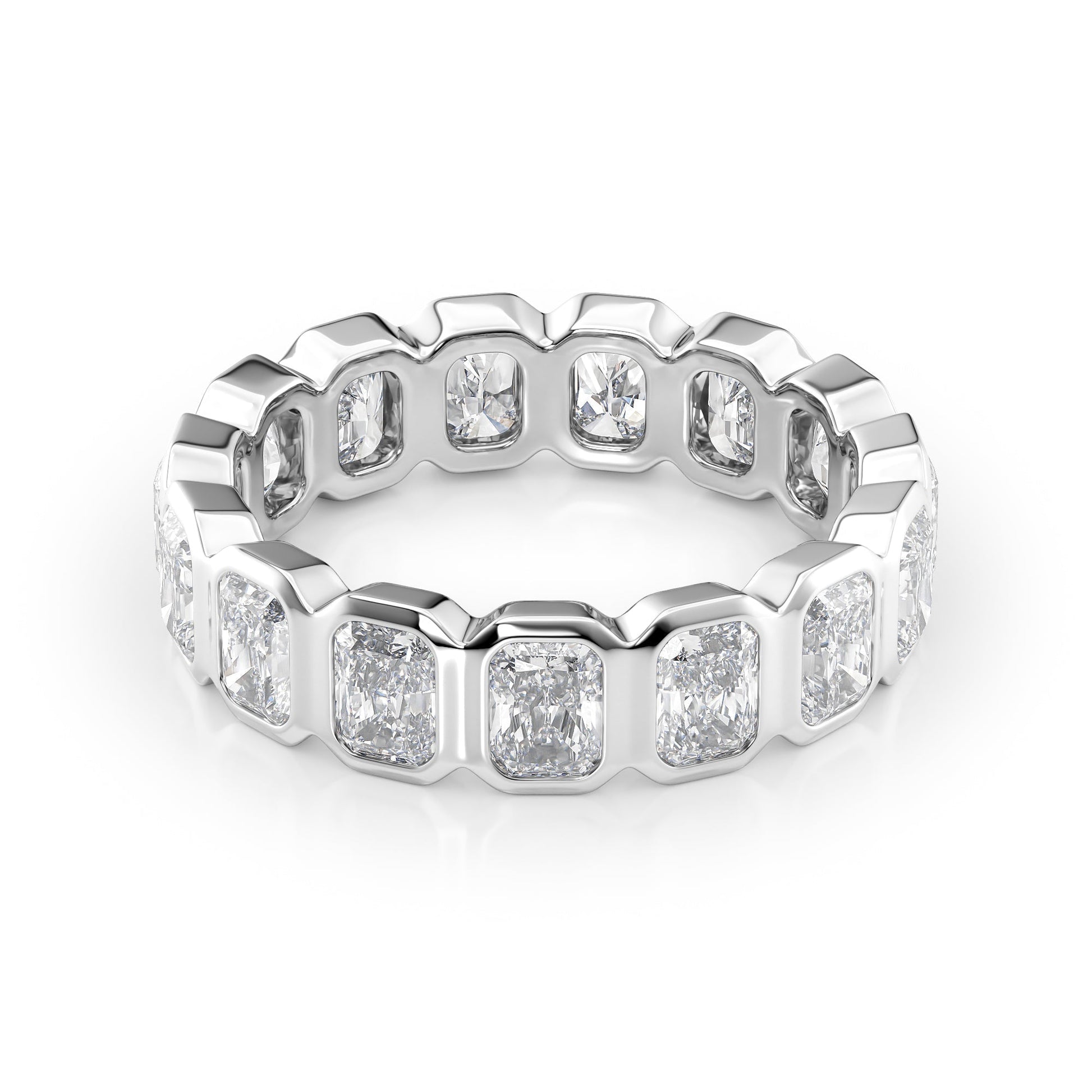 3ct Aglaia Round Cut Moissanite Ring - Silver