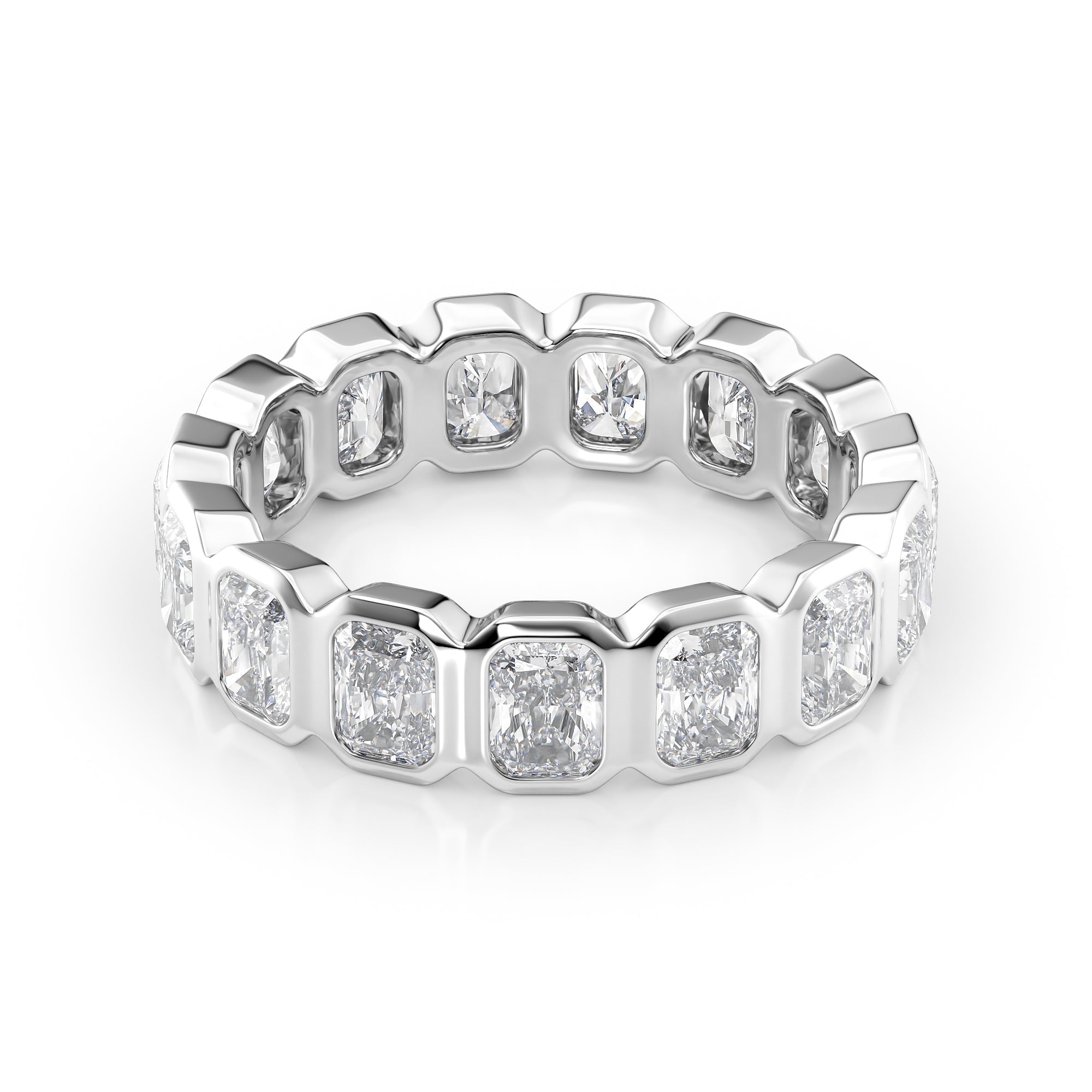3ct Aglaia Round Cut Moissanite Ring - Silver