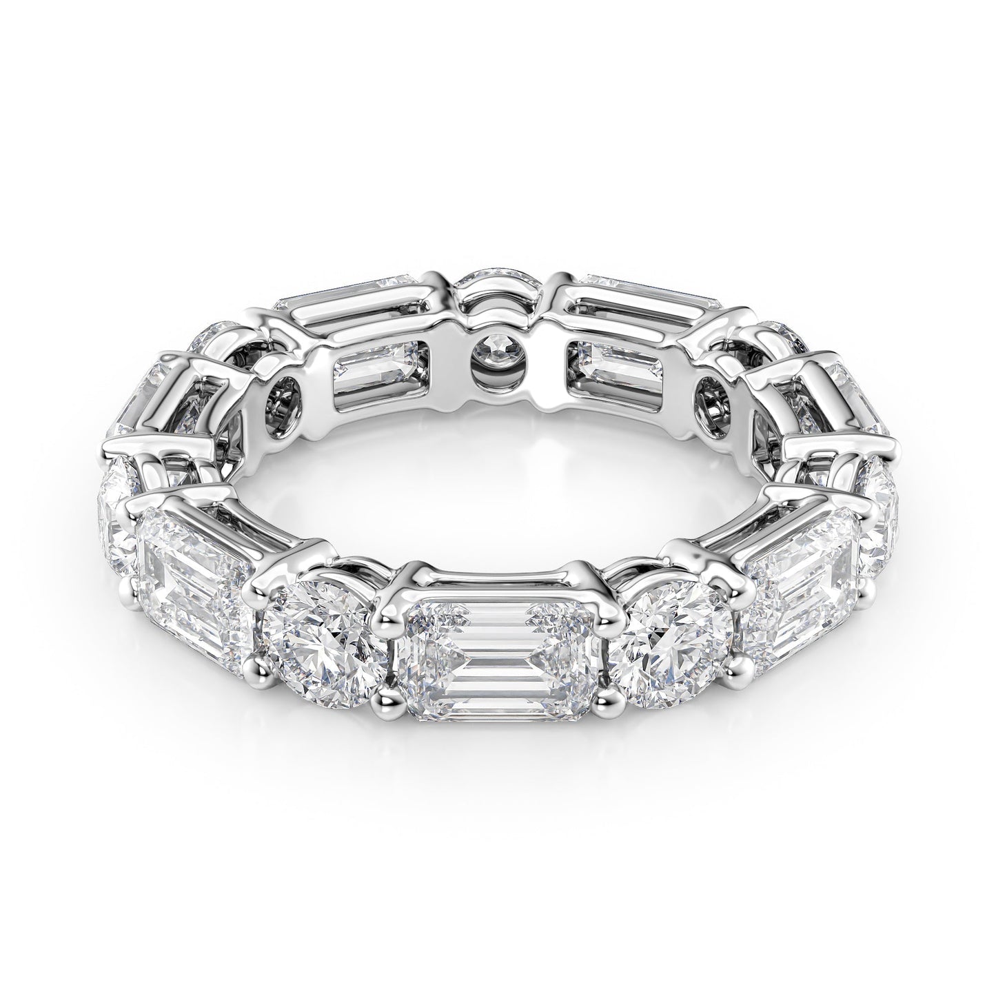 5ct Faida Round Cut Moissanite Ring - Silver