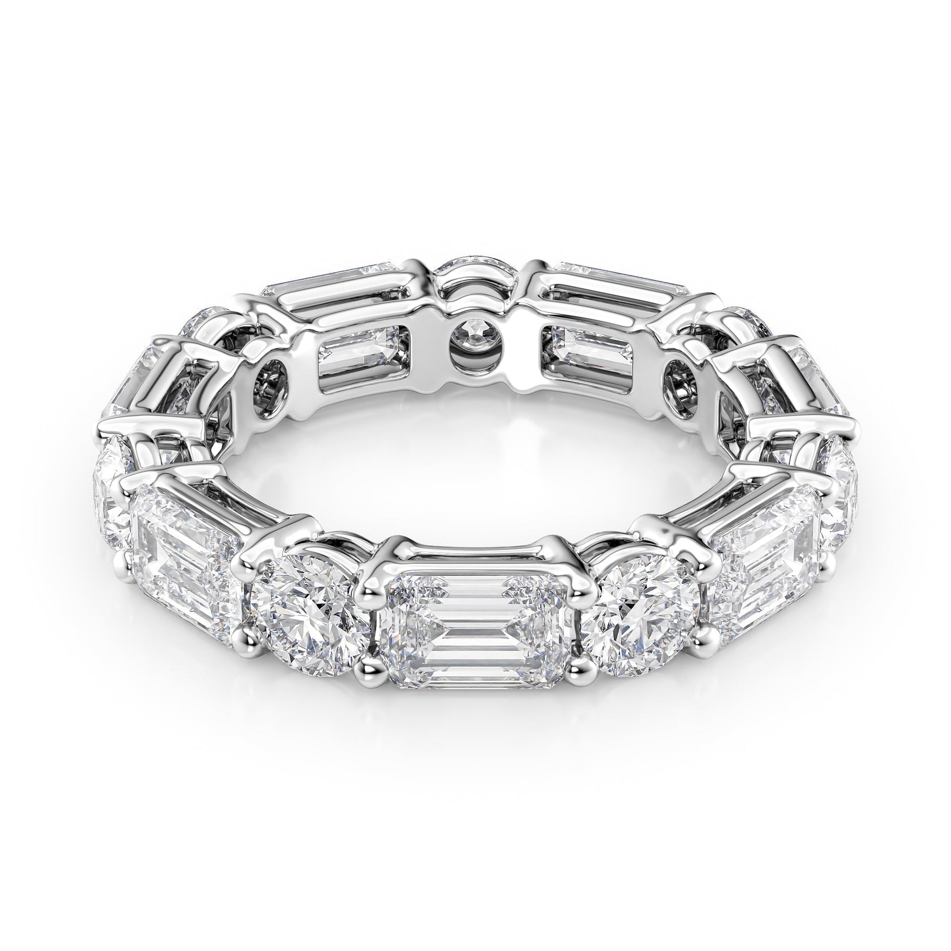 5ct Faida Round Cut Moissanite Ring - Silver