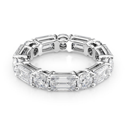 5ct Faida Round Cut Moissanite Ring - Silver